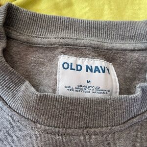 Old Navy NWOT set of two sweatshirts. Medium. Grey and greenish/yellow.